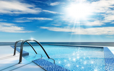 Crystal clear pool serviced by Auckland Pool Services